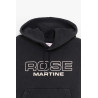 MARTINE ROSE BLACK SHRUNKEN HOODIE
